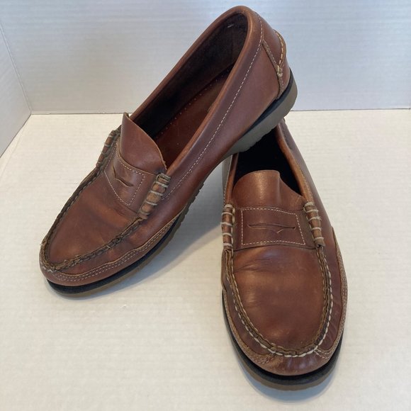 Sebago Men’s Size 10 Brown Hand Sewn Leather Penny Loafers